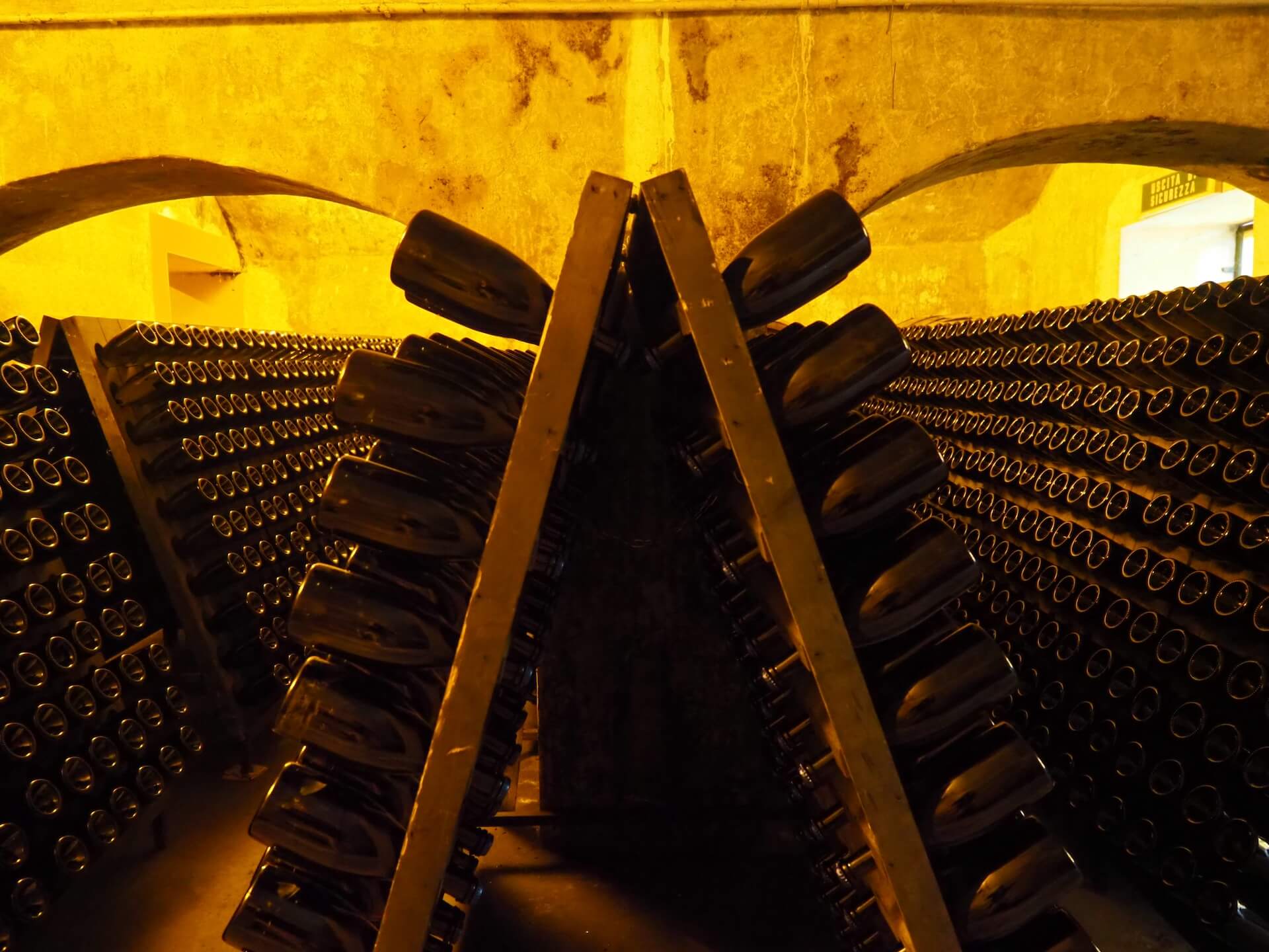 Bottiglie in Cantina in Oltrepò