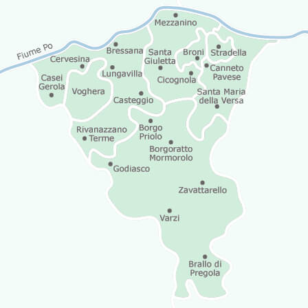 Mappa Oltrepò Pavese